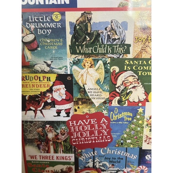 White Mountain Christmas Carols Holiday Santa Jigsaw Puzzle 1000 Pieces Collage - Picture 7 of 16
